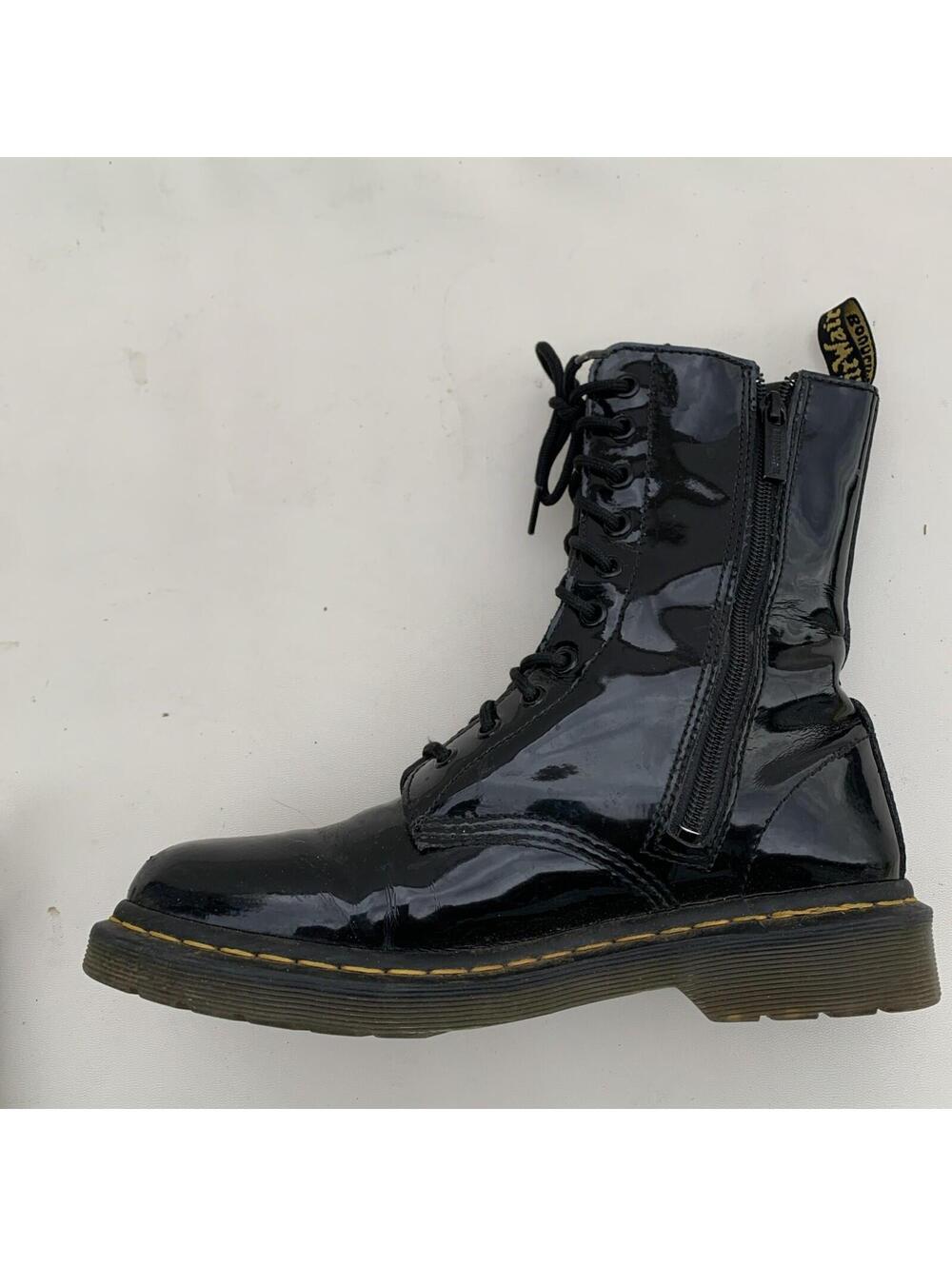 Dr Martens Patent Leather Combat Boots Sz 9 Womens - Picture 5 of 11